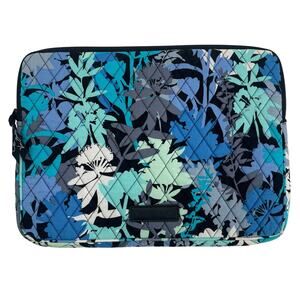 VERA BRADLEY Laptop Sleeve 10"x13.5" Blue Floral Tropical Camofloral Padded